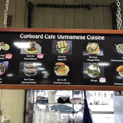 The Cupboard Cafe - Hanging menu