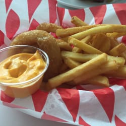 Dean's Diner - Fringes. Onion rings and fries were excellent. Cheese sauce was meh.