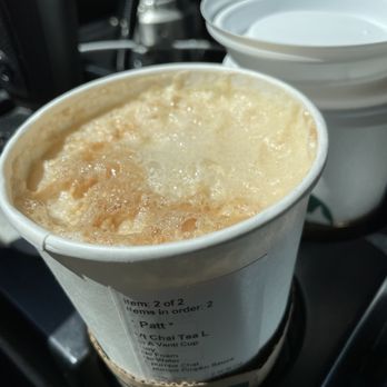 Starbucks - The label clearly says, "No Foam." - Coffee & Tea Near Me - Fort Lauderdale, Florida