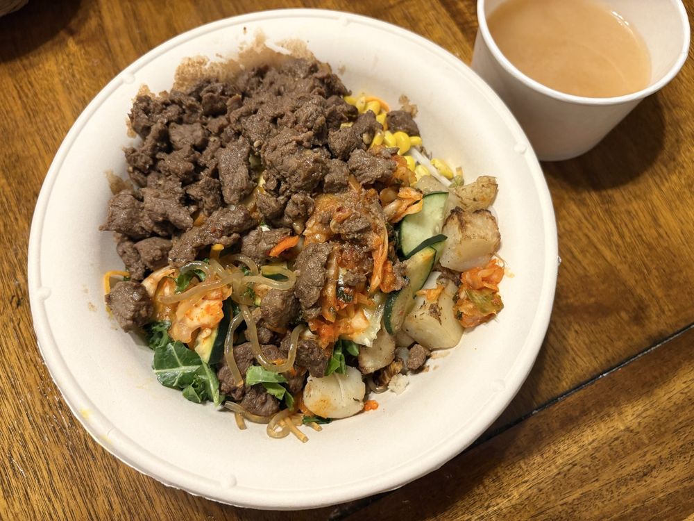Food from BIBIBOP Asian Grill