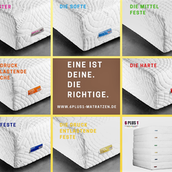 6PLUS1-Matratzen - 7 Matratzen, für jeden Bedarf die richtige.
