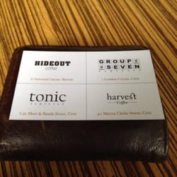 Hideout - Hideout, Group Seven, Tonic and Harvest. Such a happy #coffee family!