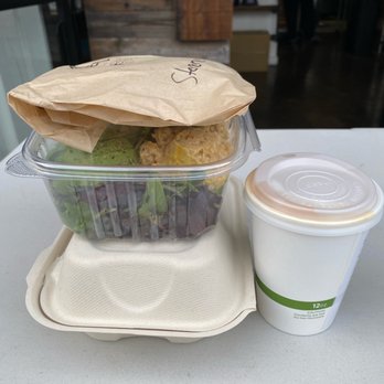 Rooted Coffee - I ordered all of us to try the place. I'm not in the area often so I wanted to try a few things. They gave me a bag to carry this with me. - Coffee & Tea Near Me - Pleasant Hill, California