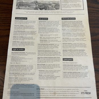 First Watch - Menu front - Breakfast & Brunch Near Me - Cooper City, Florida
