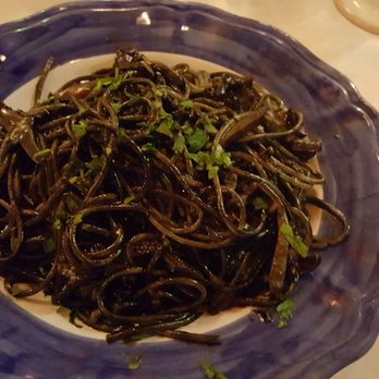Chez Black - Black ink spaghetti with cuttlefish - Italian Near Me - Positano, SA Chez Black - Black ink spaghetti with cuttlefish - Italian Near Me - Positano, SA