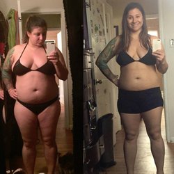 Aria Integrative Health - My before and after from an 8 week red light pod/sauna treatments, paired with diet and exercise. 40 lbs and over 30 inches lost in 90 days!