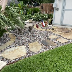 Blanco Rd Mulch & Landscape Materials - Landscaping river rock with stepping stones