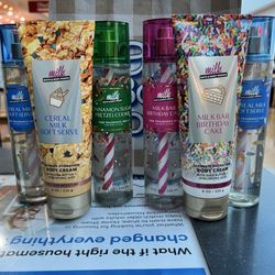 Bath & Body Works - Milk Bar lotions and body mists