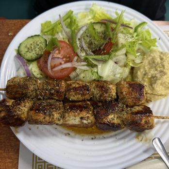 Corfu Greek Restaurant - Chicken Kebob platter - Greek Near Me - Winter Springs, Florida Corfu Greek Restaurant - Chicken Kebob platter - Greek Near Me - Winter Springs, Florida