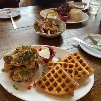 Nue - Chengdu Chicken and Waffles - Tapas/Small Plates Near Me - Seattle, Washington