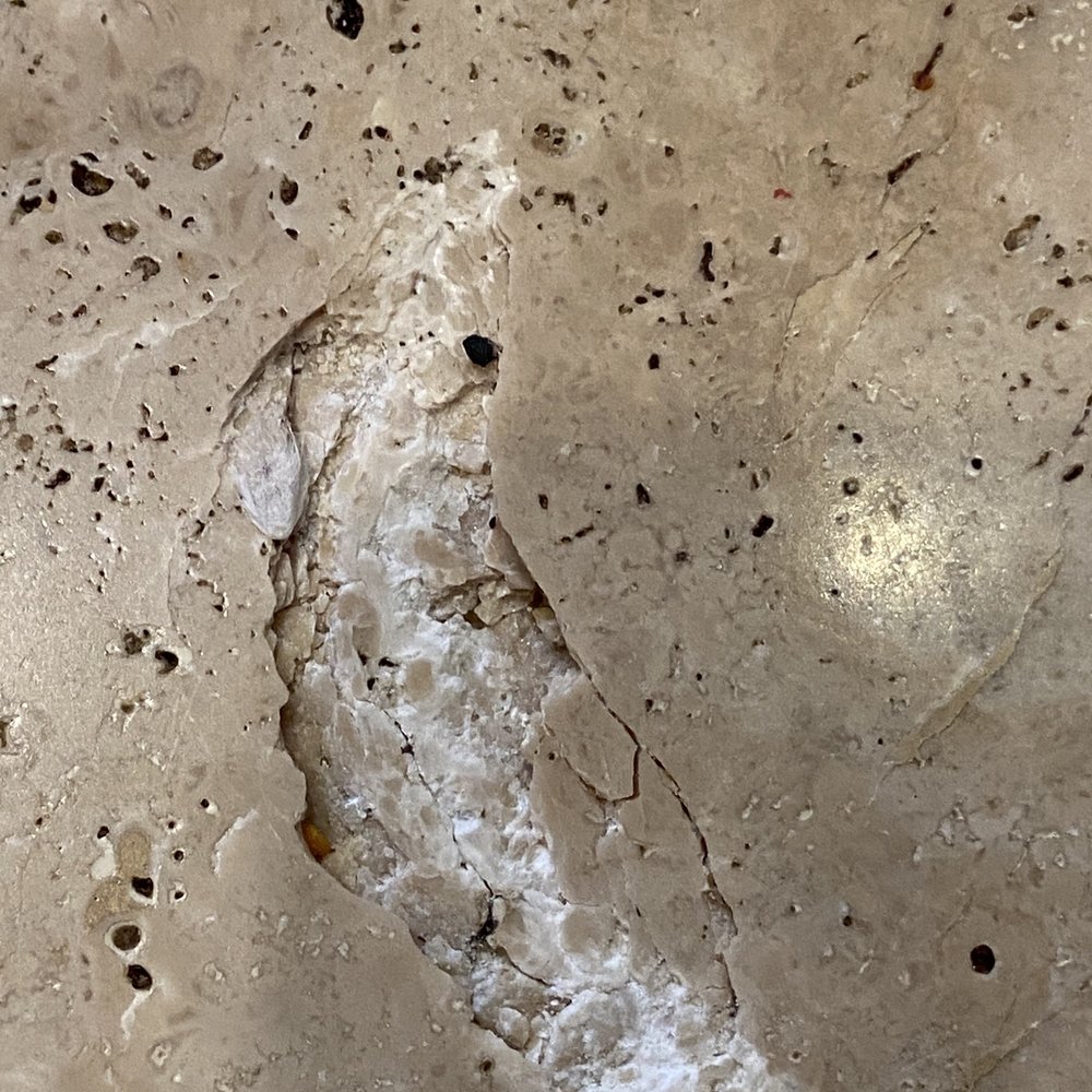 Chopped floor before repair