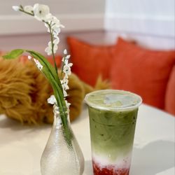 Nine Tailed Fox - 04/05/2025: Strawberry Matcha -- pretty and tasty