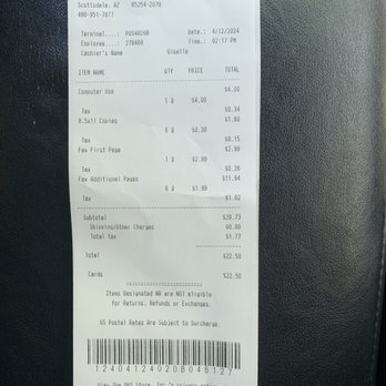 The UPS Store - $4 "computer use" when the computer used was my phone to send the 6 pages and they were sent by me. - Shipping Centers Near Me - Scottsdale, Arizona The UPS Store - $4 "computer use" when the computer used was my phone to send the 6 pages and they were sent by me. - Shipping Centers Near Me - Scottsdale, Arizona