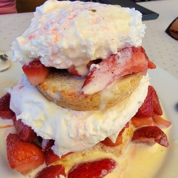 Sandbar & Grill - "Not fresh baked" Strawberry shortcake..made with a split frozen dried out biscuit..yuck - Seafood Near Me - Monterey, California Sandbar & Grill - "Not fresh baked" Strawberry shortcake..made with a split frozen dried out biscuit..yuck - Seafood Near Me - Monterey, California