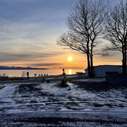 AJ's Old Town Steakhouse - The view across the street: Sunset from A.J's Steakhouse Homer Alaska.