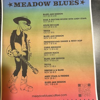 Meadow Blues Coffee - Fall '25 music events - Coffee & Tea Near Me - Chester, New York