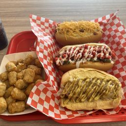 New York, Astro and Chili Cheese dogs.