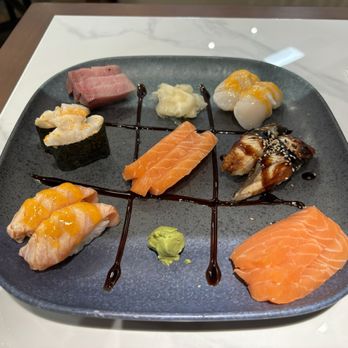 Okidoki Sushi - Seared Salmon Nigiri Unagi Nigiri Creamy Scallop Nigiri Seared Scallop Nigiri - Sushi Bars Near Me - Minneapolis, Minnesota Okidoki Sushi - Seared Salmon Nigiri Unagi Nigiri Creamy Scallop Nigiri Seared Scallop Nigiri - Sushi Bars Near Me - Minneapolis, Minnesota