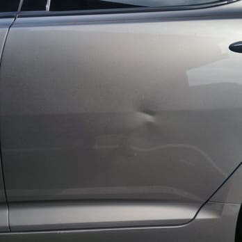 LEVEL Paintless Dent Removal - This was my car before now you can't see this at all - Mobile Dent Repair Near Me