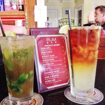 The Rum Bar - Mojito (left), Rum Runner (right) - Cocktail Bars Near Me - Key West, Florida The Rum Bar - Mojito (left), Rum Runner (right) - Cocktail Bars Near Me - Key West, Florida