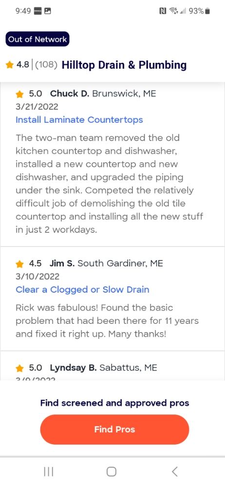 Slide of Hilltop Drain & Plumbing