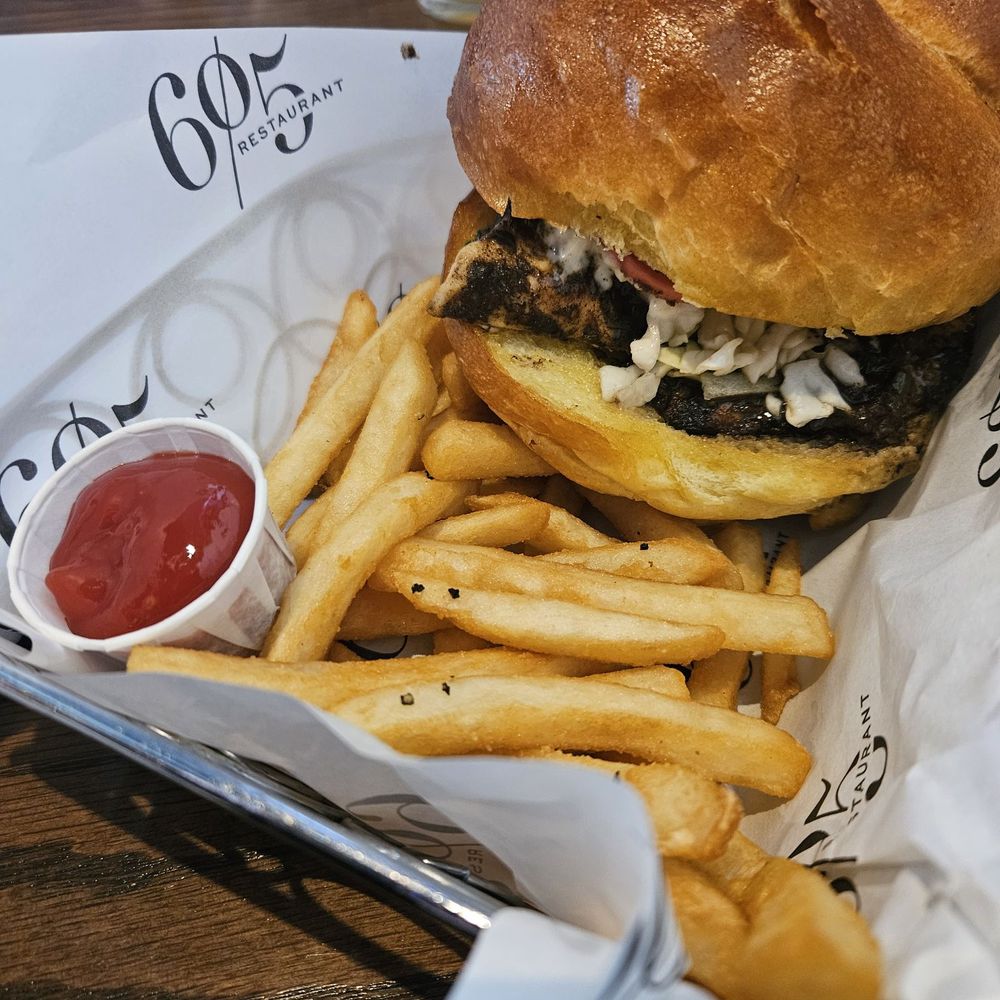 Restaurant 605 - Grilled Jamaican Jerk Chicken sandwich - Bars Near Me - Albany, New York