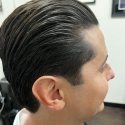 Classic scissor cut slick back