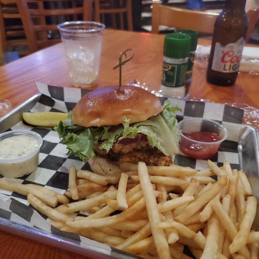 Blackened grouper sandwich