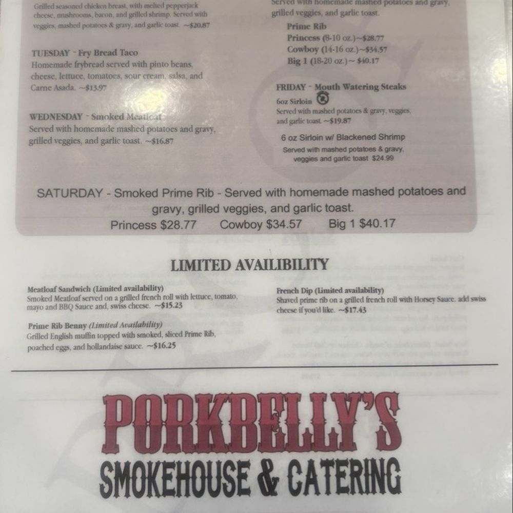 Signature Special Menu