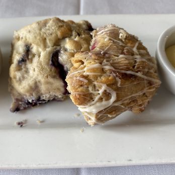 The Whitney - Raspberry and white chocolate scone and a blueberry and orange scone. Both came with a side of marmalade and chantilly cream - New American Near Me - Detroit, Michigan The Whitney - Raspberry and white chocolate scone and a blueberry and orange scone. Both came with a side of marmalade and chantilly cream - New American Near Me - Detroit, Michigan