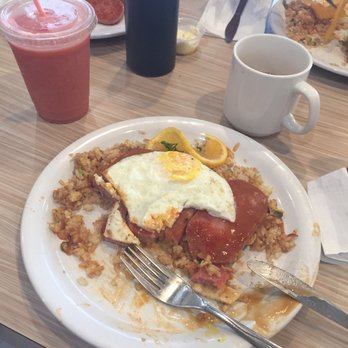 Stacks Pancake House - Yummy in my tummy! Spam loco moco with fried rice - Breakfast & Brunch Near Me - Irvine, California Stacks Pancake House - Yummy in my tummy! Spam loco moco with fried rice - Breakfast & Brunch Near Me - Irvine, California