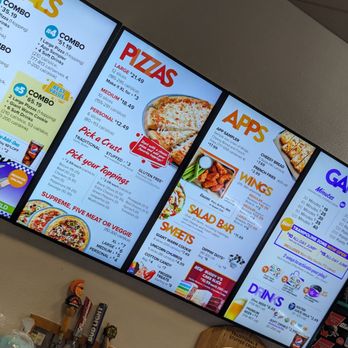 Chuck E. Cheese - Close up of Menu - Pizza Near Me - Herndon, Virginia