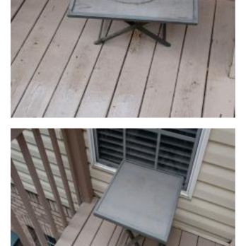 Ace Handyman Services Birmingham NE - Deck and table power washed clean by our awesome craftsman, Russell! - Handyman Near Me - Birmingham, Alabama