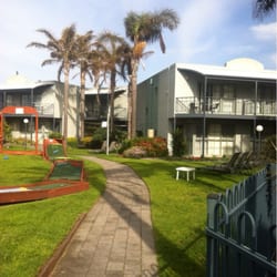 Whitecliffs Beach Resort - Dated property, but serene, rustic location. Love the TV lounge area---