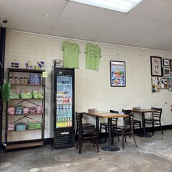 Interior merch and a couple of tables - a lot more tables outside