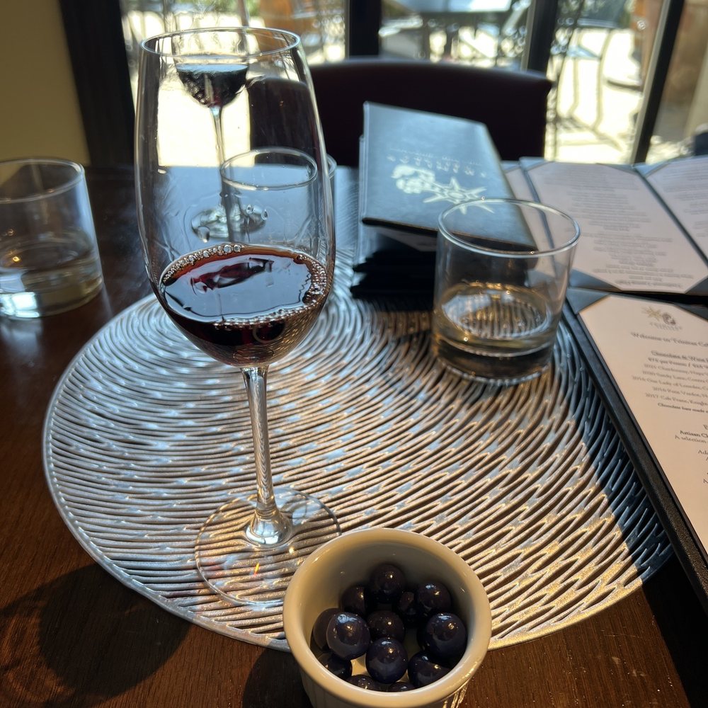 Trinitas Cellars - Free port and chocolate covered blueberry tasting with Yelp check in - Wine Tasting Room Near Me - Napa, California Trinitas Cellars - Free port and chocolate covered blueberry tasting with Yelp check in - Wine Tasting Room Near Me - Napa, California