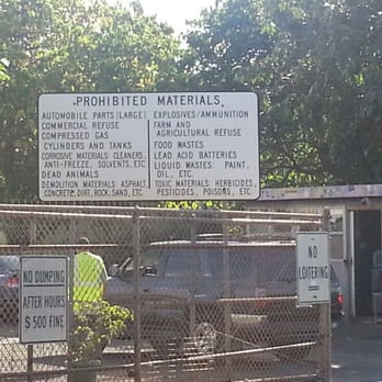 Waipahu Refuse Convenience Center - Prohibited - Recycling Center Near Me - Waipahu, Hawaii