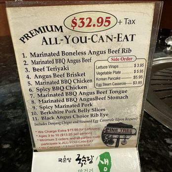 Pine Tree Korean BBQ Restaurant - Menu - Korean Near Me - Northridge, California