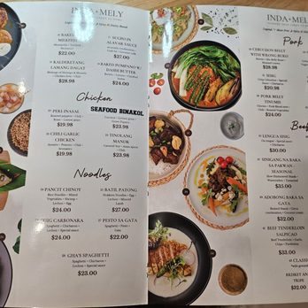 Inda + Mely - menu page - Filipino Near Me - San Bruno, California