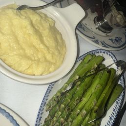 Whipped potato and asparagus