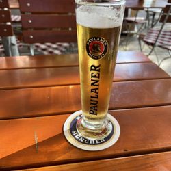 Paulaner's - Nice light Pilsner. I'm not a big beer person and I liked this.