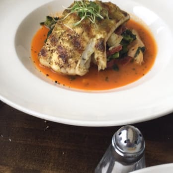 Beacon - Special of the day: grilled flounder with chorizo broth and mash potatoes. - New American Near Me - Sag Harbor, New York