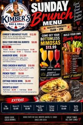 Menu photo 1 Kimber's Bar & Grill Winter Haven, FL