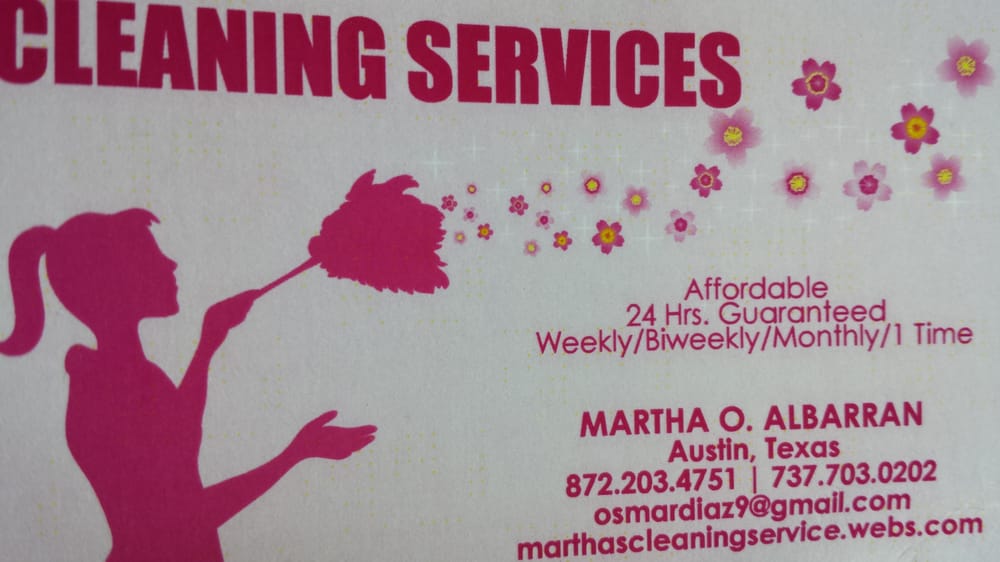 MARTHA’S CLEANING SERVICE Austin, Texas Home Cleaning Phone