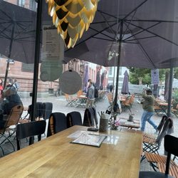 emma Café-Bar - Inside seating view to outside