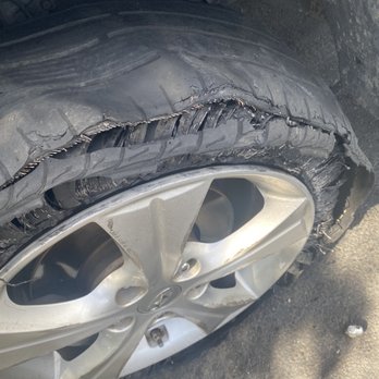 Blu Express Car Wash - Shredded tire - Car Wash Near Me - Placentia, California