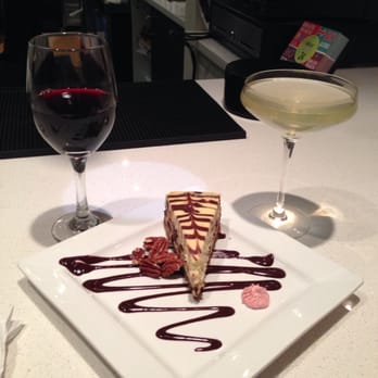 Crème - Chocolate Chip Cheesecake paired with Merlot and Orange Champagne. - Desserts Near Me - Des Moines, Iowa Crème - Chocolate Chip Cheesecake paired with Merlot and Orange Champagne. - Desserts Near Me - Des Moines, Iowa