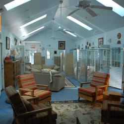 Golden Retreat For K9's - View of the great room with suites on each side.