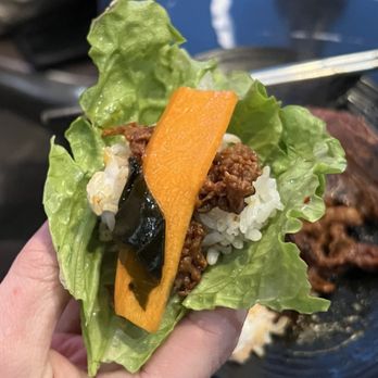 K-Town Korean BBQ - Lettuce wrap of M18. Bulgogi Beef - Korean Near Me - Portland, Oregon