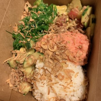 Moar Tea & Poke - Poke! Spicy tuna, tuna, rice, seaweed salad, avocado, fried onions, cucumber - Poke Near Me - Indianapolis, Indiana Moar Tea & Poke - Poke! Spicy tuna, tuna, rice, seaweed salad, avocado, fried onions, cucumber - Poke Near Me - Indianapolis, Indiana